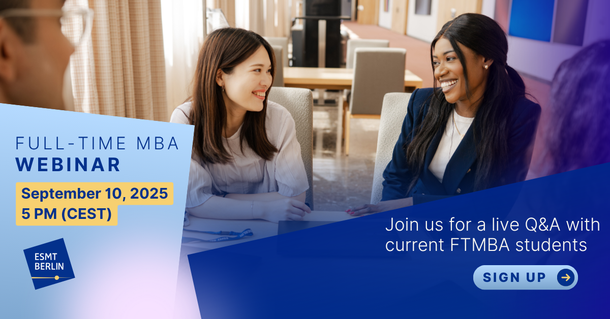 ESMT Berlin FTMBA Q&A - Sep 2025 - 1200x628 - Webinar